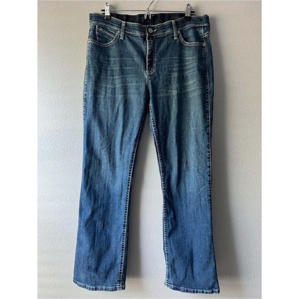 Wrangler Q Baby Bootcut Jeans Womens 13 14 x 32 Stretch Western Cowgirl Denim - Picture 2 of 8